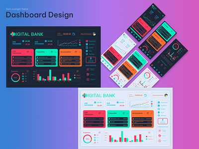 Dashboard design concept dark theme dashboard design graphic design light theme mobile dashboard ui uxui webdesign website сайт