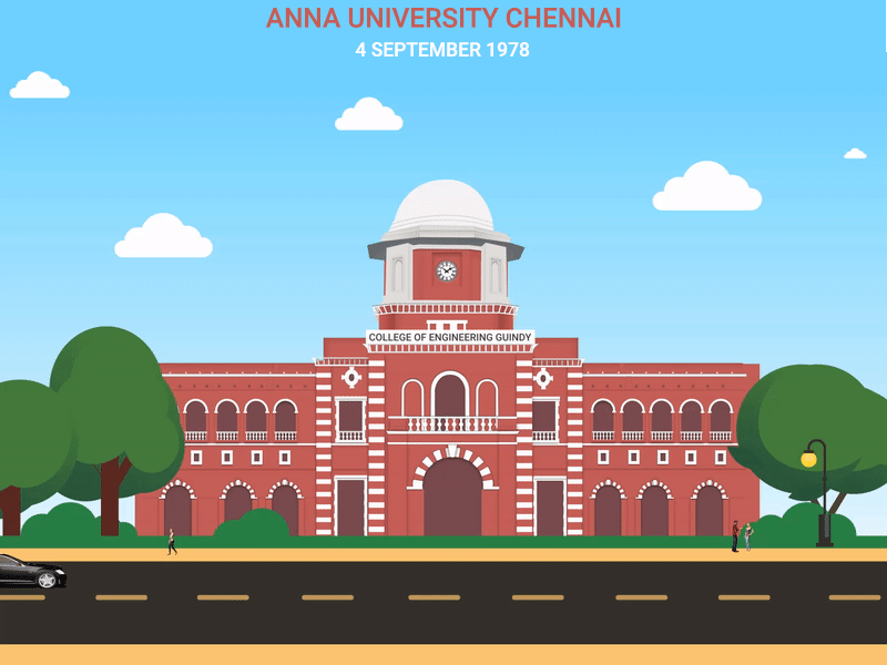 Anna University - CEG Campus abstract annauniversity chennai design illustration india madras vector