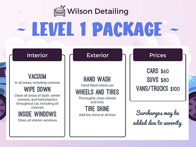 Price Sheet