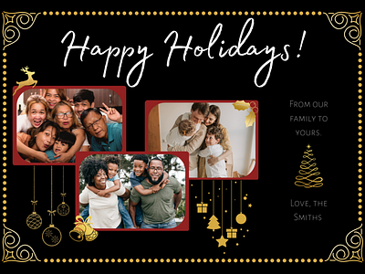 Holiday Card card design family holiday card layout