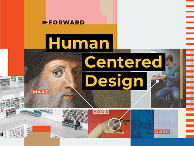 HCD branding centered design flat forward human identity psychadelic