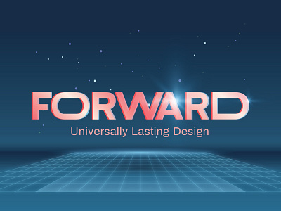 Forward blue branding crystals design futurism futuristic grid identity illustration neon pastel psychadelic typography vector