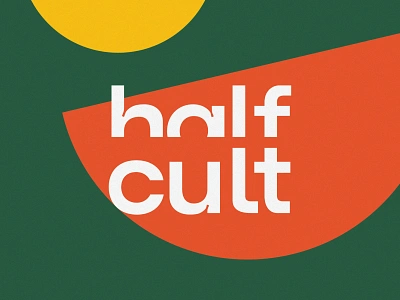 Culture branding cult culture design flat half identity typography vector