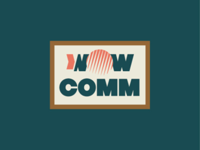 WOWCOMM branding commercial communication design dots flat globe identity logo pastel typography vector wow