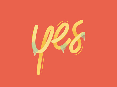 Yes! candy design flat gummy illustration organic psychadelic typography vector yes