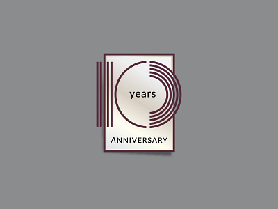 Ten anniversary branding design emblem icon identity logo ten typography vector years