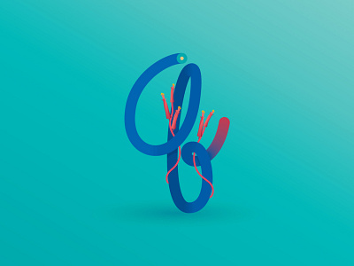 Quassia blue branding design flat flora flow identity illustration neon pastel psychadelic quassia typography vector