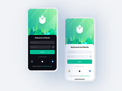 Plant app login page