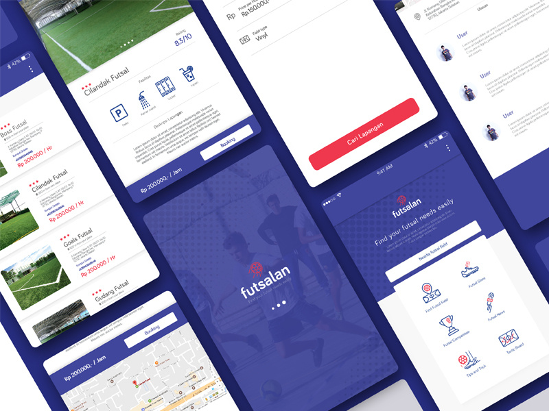Ftsl App futsal app ux ui application