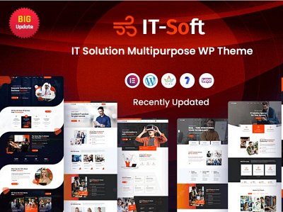 IT-Soft - IT Solutions & Multipurpose WordPress Theme 3d animation branding graphic design logo motion graphics ui