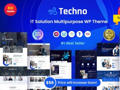 Techno - IT Solutions & Business Service WordPress Theme 3d animation branding design graphic design illustration logo motion graphics ui vector