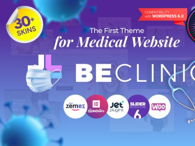 BeClinic - Multipurpose Medical Clean WordPress Theme 3d animation branding design graphic design illustration logo motion graphics ui vector