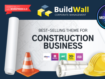 BuildWall - Construction Company Multipurpose WordPress Theme 3d animation branding design graphic design illustration logo motion graphics ui vector