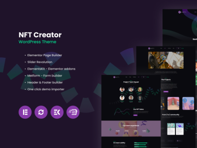 MyNFTs - NFT Creator WordPress Theme 3d animation branding design graphic design illustration logo motion graphics ui vector