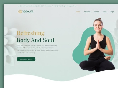 Yogalife - Yoga & Meditation WordPress Theme 3d animation branding design graphic design illustration logo motion graphics ui vector