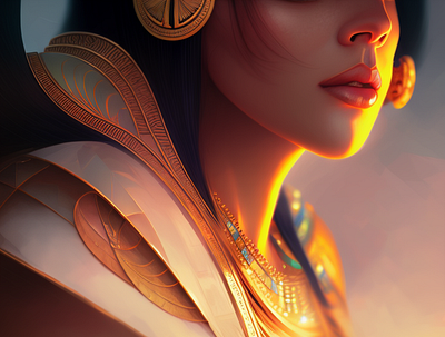 Cleopatra 3d design illustration