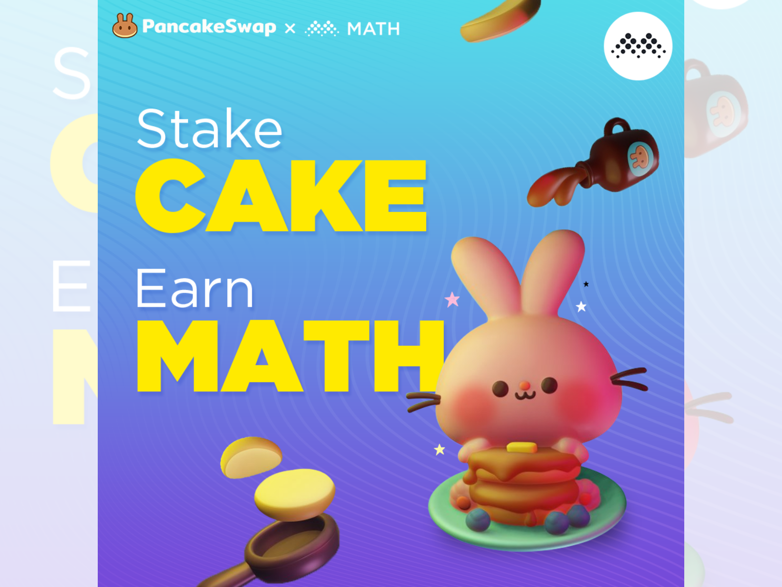 Stake CAKE Earn MATH by Bravas Studio on Dribbble