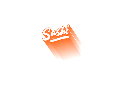 Sushi calligraphy letter lettering lettermark logo sushi sushi logo vector