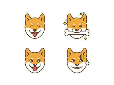 Dog dog icon illustration smile