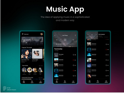 Music app 3d animation branding design figma graphic design logo motion graphics ui ux