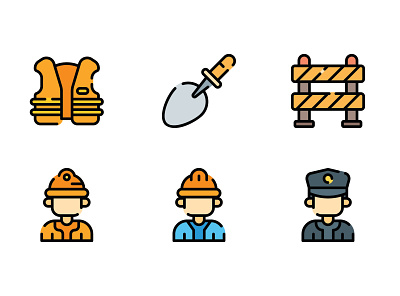 Labour Day avatar construction engineer filled flat icon icon set labour day people polive vest