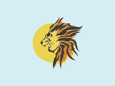 Lion Logo animal flatdesign icon logo ui ux