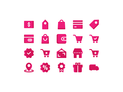 Shopping Glyph Icon car credit card discount icon location shopping