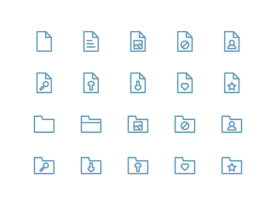 File And Folder icon set