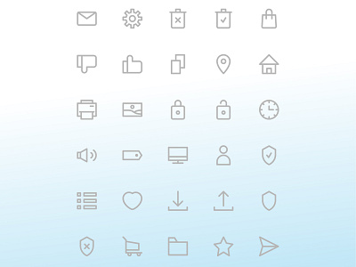 User interface icon set