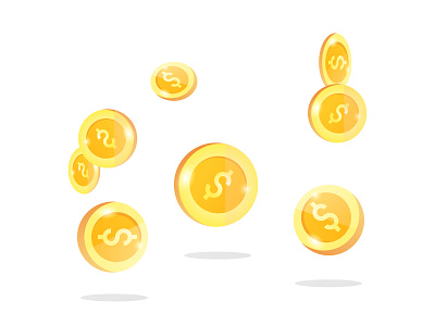 Coin vector gold business coin dollar finance icon vector
