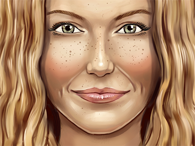 Princess (continued) eyes face freckles hair illustration lips nose painter portrait princess