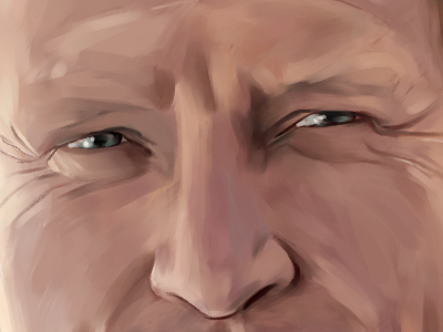 Portrait (detail) face illustration painter portrait