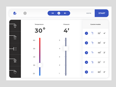 Futuristic shower interface concept concept futuristic ui inspiration interface shower interface ui ux