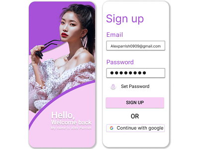 Day- 01:- Sign Up Page app concept dailyui dailyuichallenge design illustration signup signup page typography ui uidesign uiux