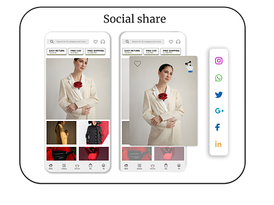 Day- 10:- Social Share app concept dailyui dailyuichallenge design share social share ui vector