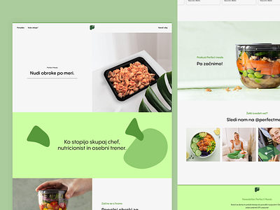 Perfect Meals premium food delivery landing page
