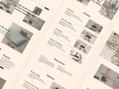 Yoga studio LOTM webpage design and branding