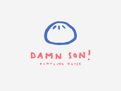 Damn Son dumplings logo design