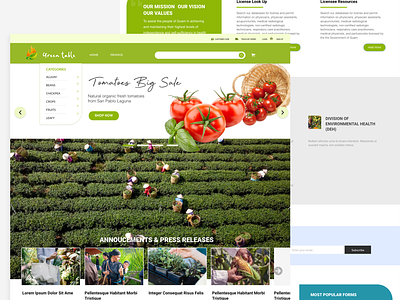 Website Design adobe xd fresh green ui web design
