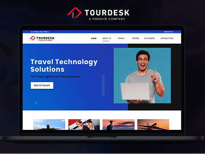 Tourdesk Global creative minimalist mockup design travel ux web web design website