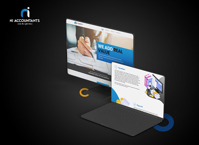 NI Accountant web Design account branding creative elegant minimal mockup ui uiux unique web webdesign