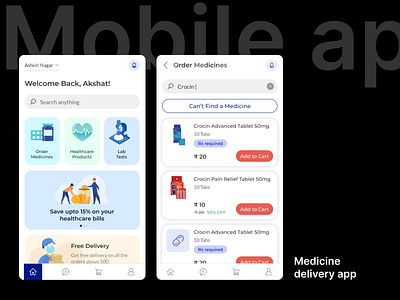 Mobile application: Medicine delivery