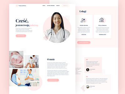 Your Midwife Website Design design feminine medical medicine midwife ui web design website