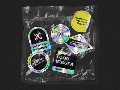Designer Sticker Pack holographic stickerpack