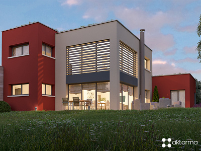 Cubic French house 3d 3ds max architecture house maison