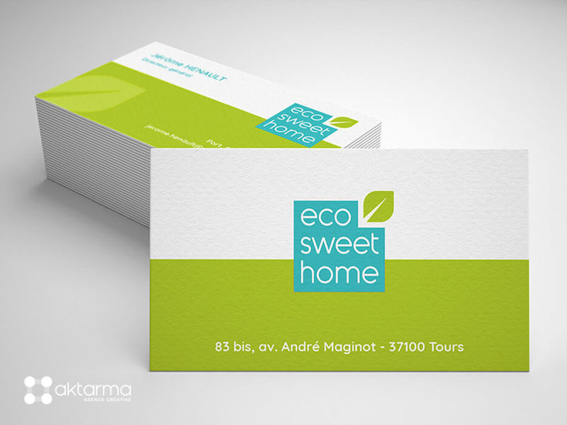 Eco Sweet Home Logo & Business cards print cards logo business card