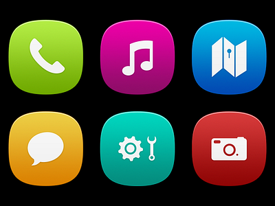 MeeGo Icons - Free PSD colours free icons meego nokia psd