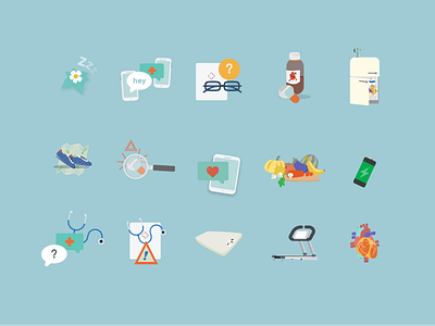 e-Health pictograms for @bepatient app app design e-health food illustration medical physical health picogram ui weight
