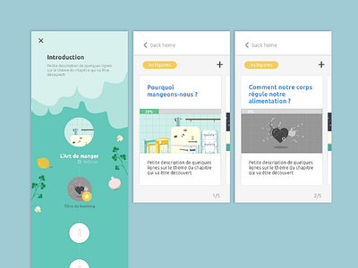 Health - Learning module app design graphic design ui ux webdesign