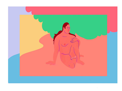 woman nature colors illustration painting procreate woman